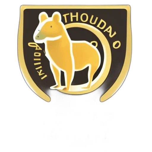 golden, capybara, trophy, white transparent PNG cut-out