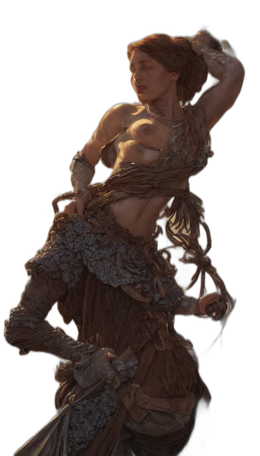 creature, staff, dragon, dress transparent PNG cut-out