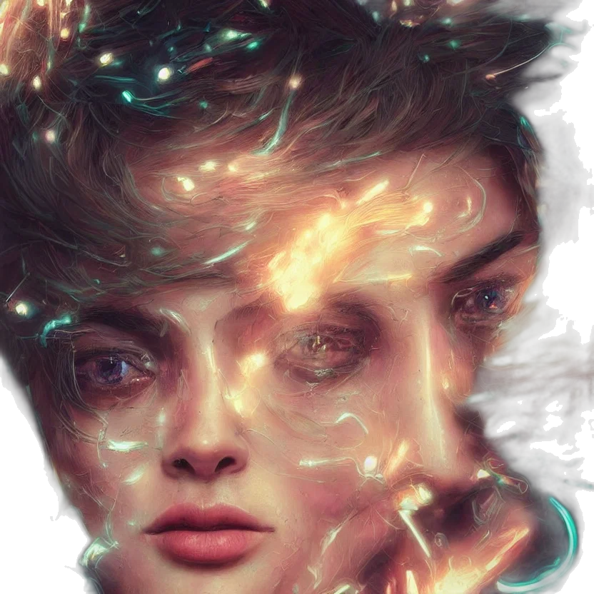 face, mask, hair, creature transparent PNG cut-out