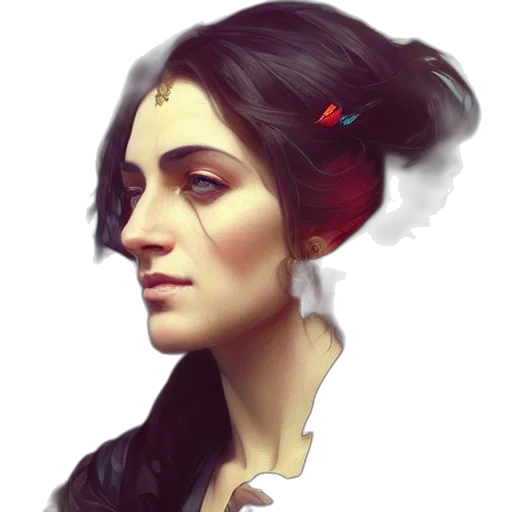 face, crown, fantasy art, concept art, photorealistic, pixel art, red, dark transparent PNG cut-out
