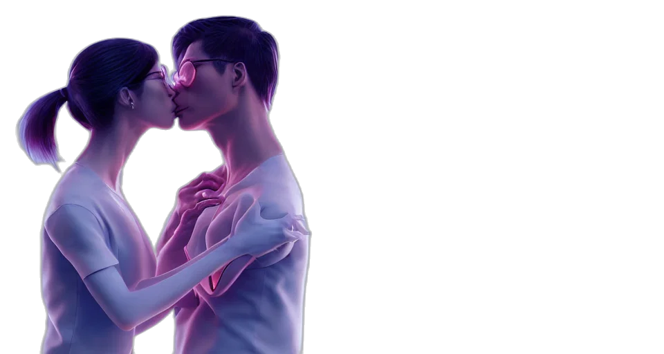 concept art, cyberpunk, vaporwave, 3d render, neon lights, outer space, underwater, pastel transparent PNG cut-out