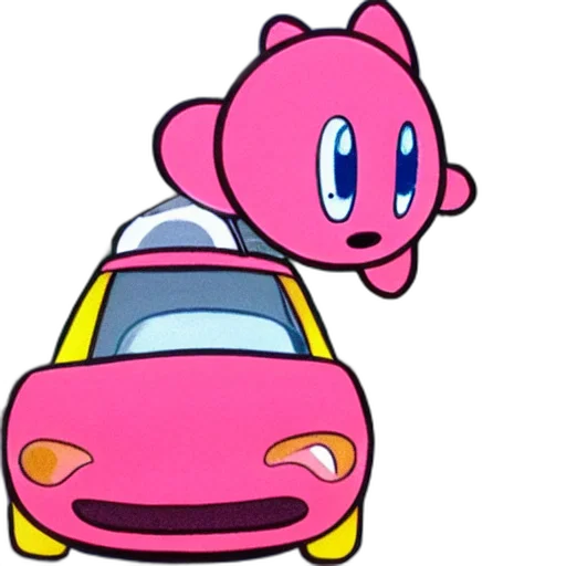 car, animal, weapon, robot, concept art, cartoon, 3d render, kirby transparent PNG cut-out