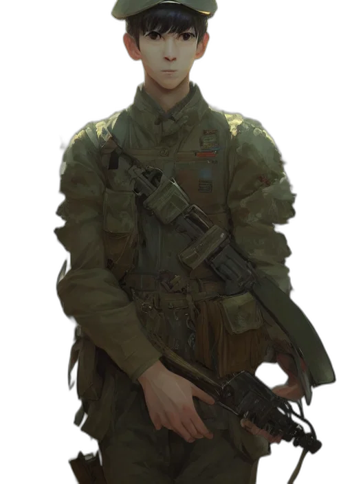 staff, jacket, weapon, face, concept art, photorealistic, fantasy art, pixel art transparent PNG cut-out