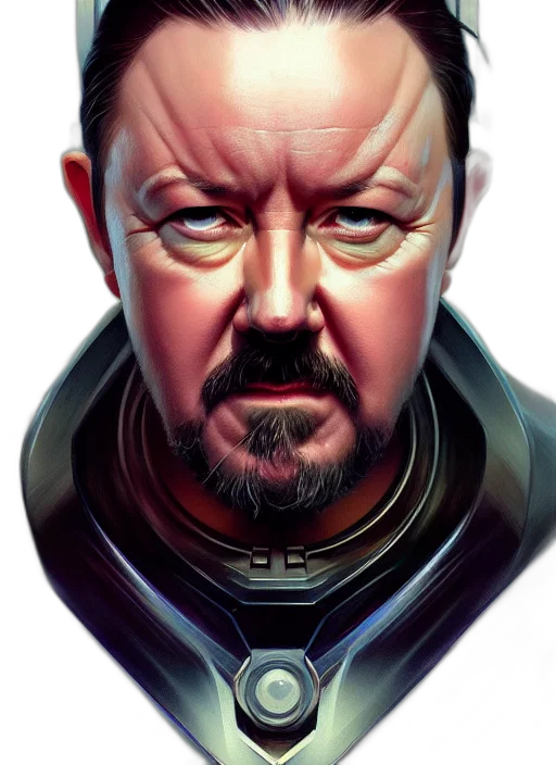 face, robot, comic book art, photorealistic transparent PNG cut-out