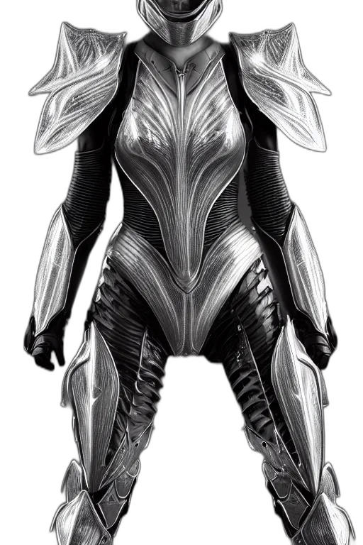 robot, dress, mask, concept art, comic book art, fantasy art, 3d render, monochrome transparent PNG cut-out