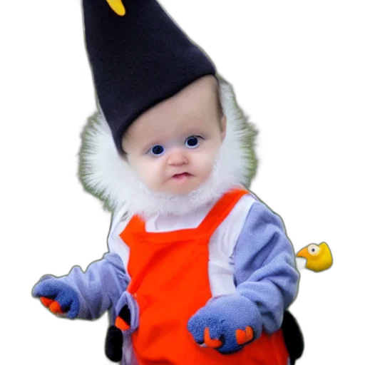 hat, staff, creature, jacket transparent PNG cut-out