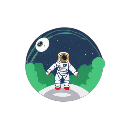 robot, concept art, pixel art, 3d render, fantasy art, outer space, astronaut, planet transparent PNG cut-out
