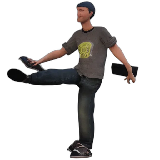 staff, shoes, 3d render, concept art, photorealistic, pixel art, tony, hawk transparent PNG cut-out