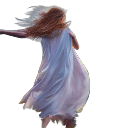 hair, dress, creature, concept art, fantasy art, photorealistic, oil painting, girl transparent PNG cut-out