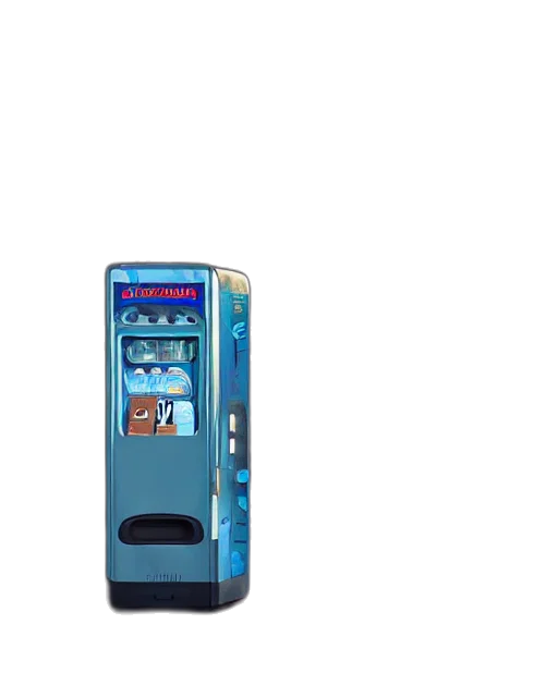 robot, vaporwave, 3d render, pixel art, cyberpunk, blue, humanoid, buying transparent PNG cut-out