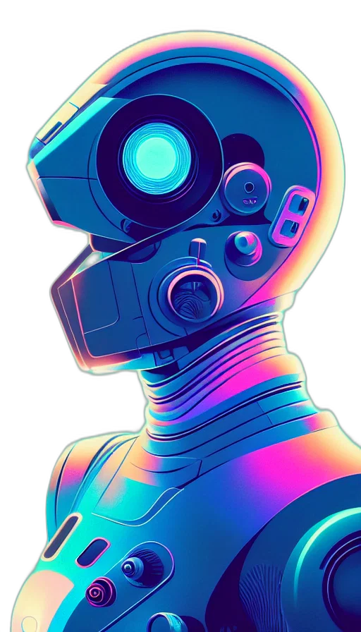 robot, mask, face, jacket transparent PNG cut-out