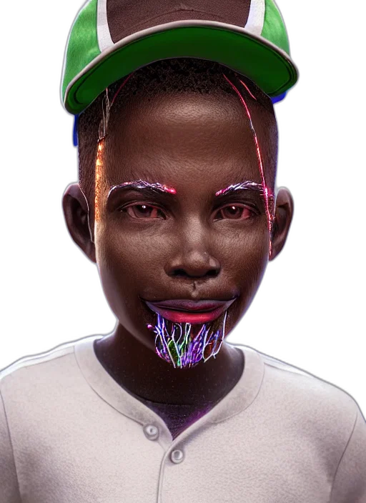 face, creature, mask, animal, cyberpunk, concept art, vaporwave, 3d render transparent PNG cut-out