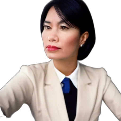 staff, jacket, face, photorealistic transparent PNG cut-out