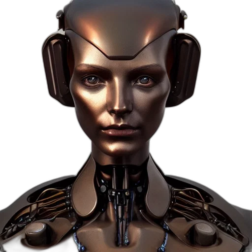 robot, face, cyberpunk, 3d render transparent PNG cut-out