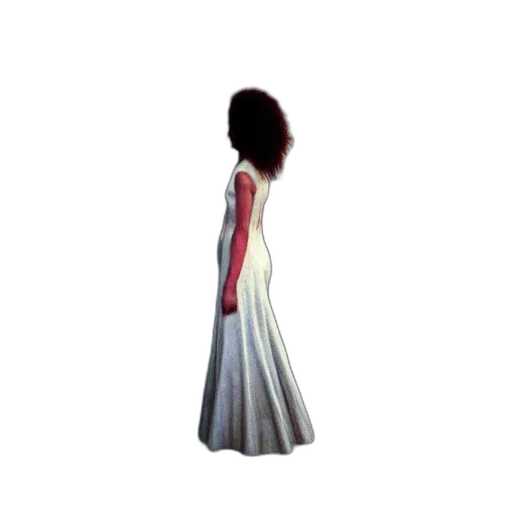dress, hair, staff, jewelry transparent PNG cut-out
