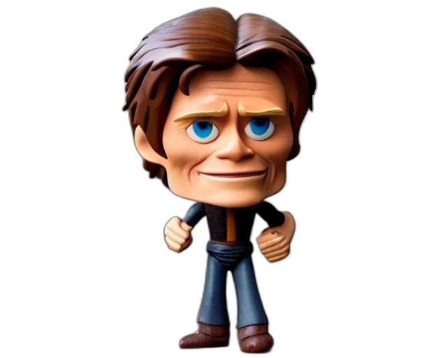 face, staff, hair, jacket, 3d render, cartoon, concept art, pixel art transparent PNG cut-out