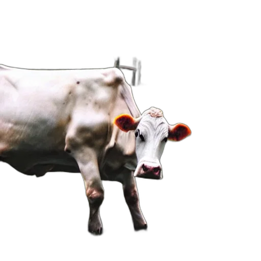 animal, food, weapon, creature, photorealistic, concept art, 3d render, cow transparent PNG cut-out
