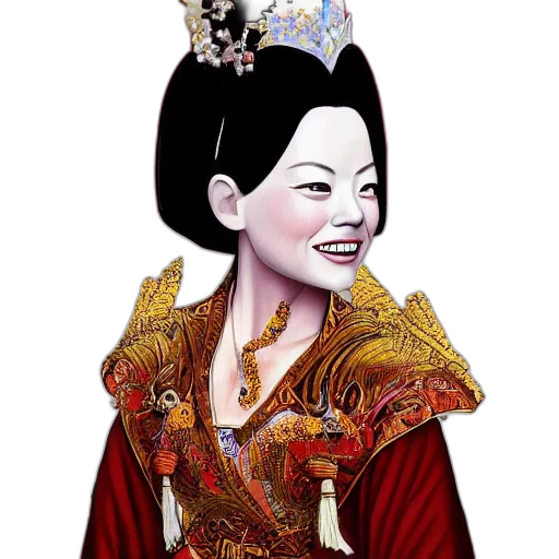 crown, staff, face, photorealistic transparent PNG cut-out