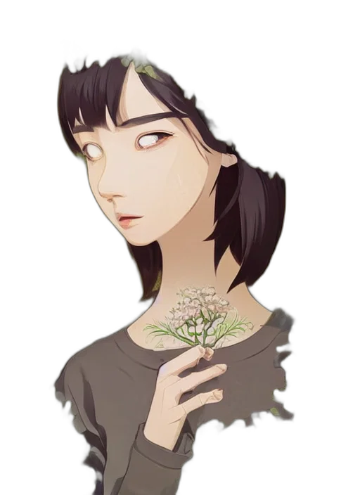 flower, face, dress, mask transparent PNG cut-out