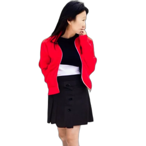 jacket, dress, staff, 3d render transparent PNG cut-out