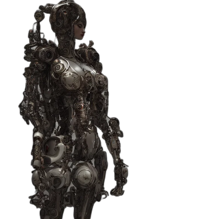 robot, staff, dress, weapon transparent PNG cut-out