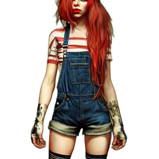 dress, hair, concept art, fantasy art, pixel art, photorealistic, red, full transparent PNG cut-out