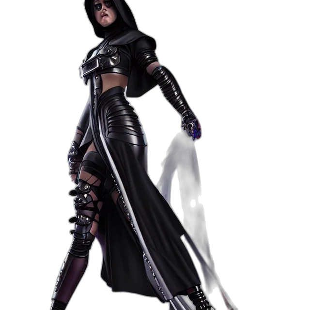 sword, staff, weapon, dress, concept art, fantasy art, cyberpunk, 3d render transparent PNG cut-out