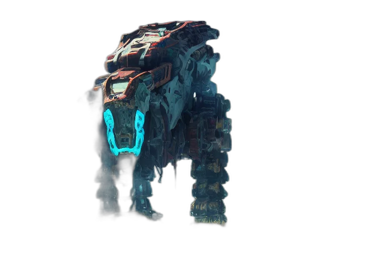 creature, robot, dragon, animal, 3d render, concept art, fantasy art, pixel art transparent PNG cut-out