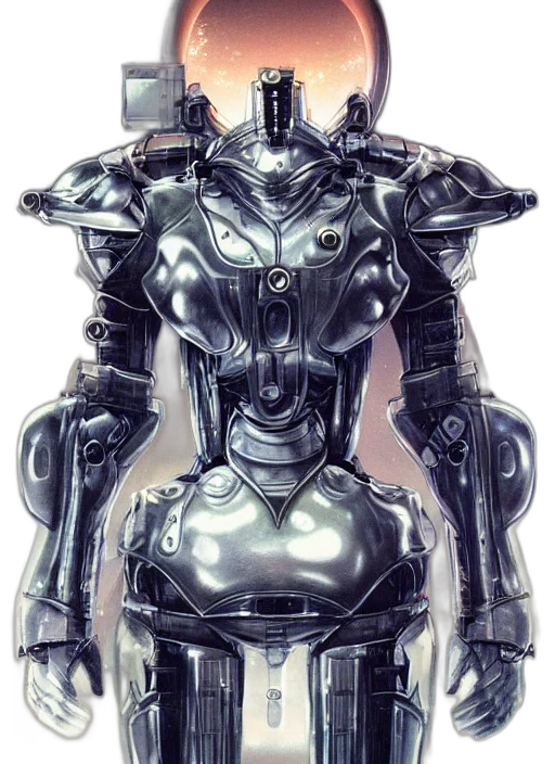 robot, concept art, cyberpunk, comic book art transparent PNG cut-out