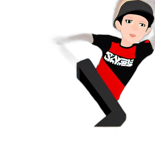 staff, cartoon, 3d render, pixel art, anime, tony, hawk, pro transparent PNG cut-out