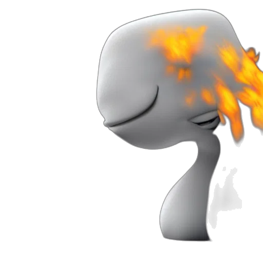 fire, rendering, marshmallow, screaming transparent PNG cut-out
