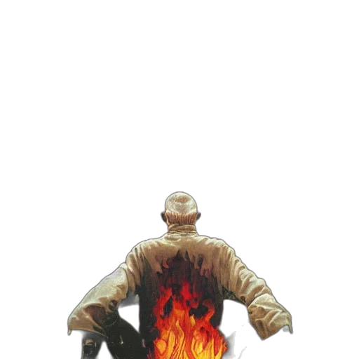jacket, creature, staff, robot transparent PNG cut-out