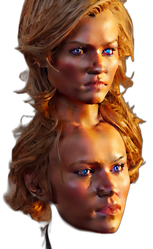 face, crown, mask, hair transparent PNG cut-out