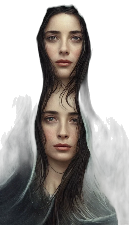face, hair, dragon, creature transparent PNG cut-out