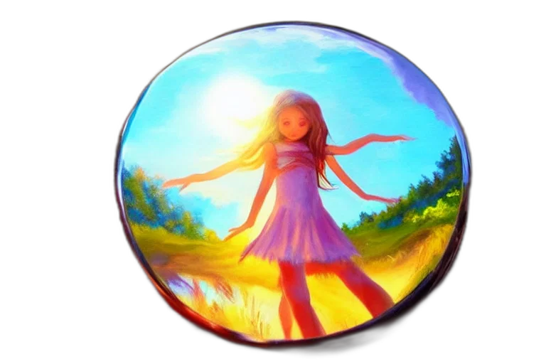 dress, fantasy art, oil painting, concept art, 3d render, sunset, girl, fantasy transparent PNG cut-out