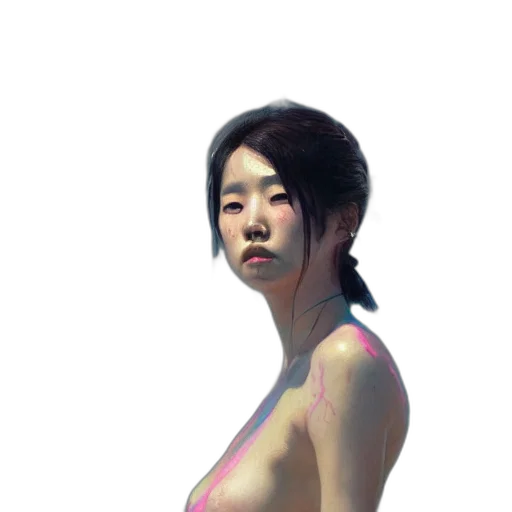 dress, face, creature, robot transparent PNG cut-out