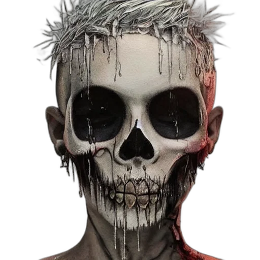 face, mask, creature, concept art, photorealistic, 3d render, comic book art, dark transparent PNG cut-out