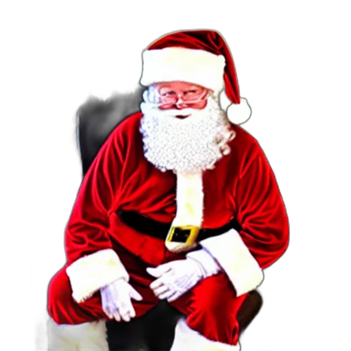staff, 3d render, santa, claus transparent PNG cut-out