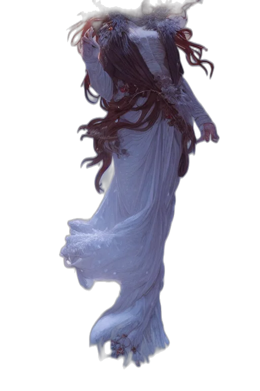 dress, creature, dragon, staff, concept art, fantasy art, comic book art, watercolor transparent PNG cut-out