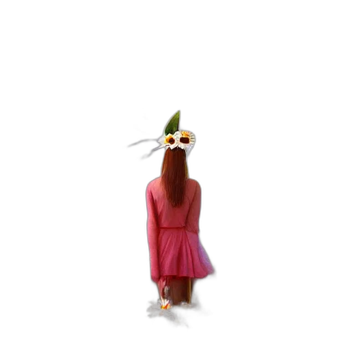 dress, hat, hair, creature transparent PNG cut-out