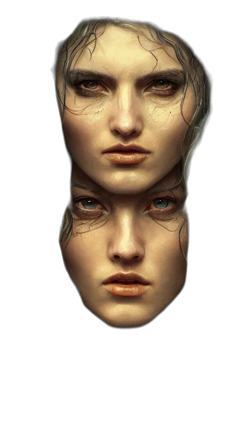 face, mask, crown, shoes transparent PNG cut-out
