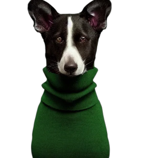 staff, animal, dress, jacket, photorealistic, 3d render, green, fuzzy transparent PNG cut-out