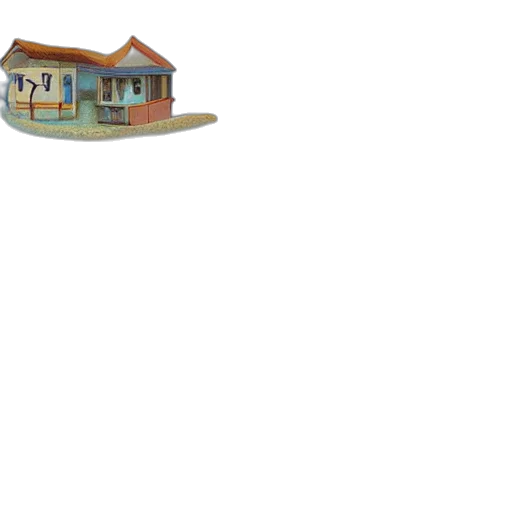 building, furniture, umbrella, hat, 3d render, concept art, pixel art, photorealistic transparent PNG cut-out