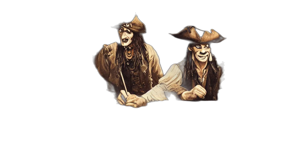 hat, mask, jacket, concept art, fantasy art, pixel art, comic book art, pirate transparent PNG cut-out
