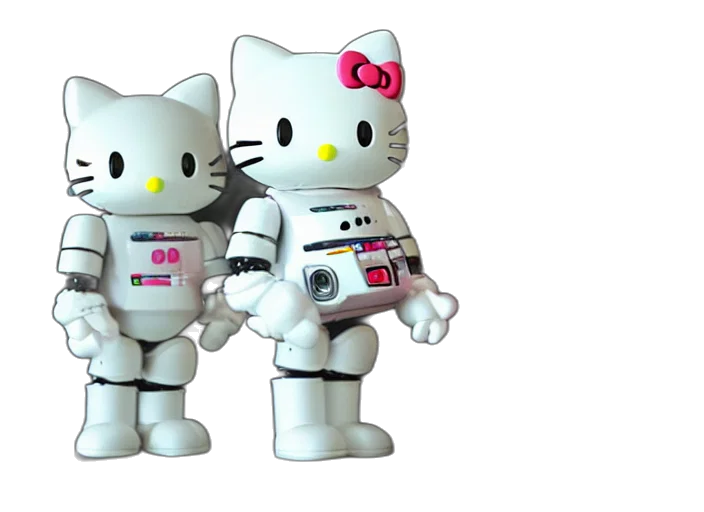 3d render, concept art, hello, kitty transparent PNG cut-out