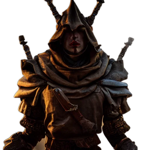 staff, sword, mask, face, concept art, fantasy art, 3d render, pixel art transparent PNG cut-out