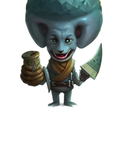 staff, mask, creature, face, concept art, fantasy art, 3d render, photorealistic transparent PNG cut-out