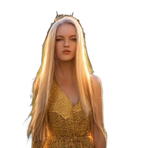 dress, hair, crown, dragon, fantasy art, 3d render, photorealistic, concept art transparent PNG cut-out