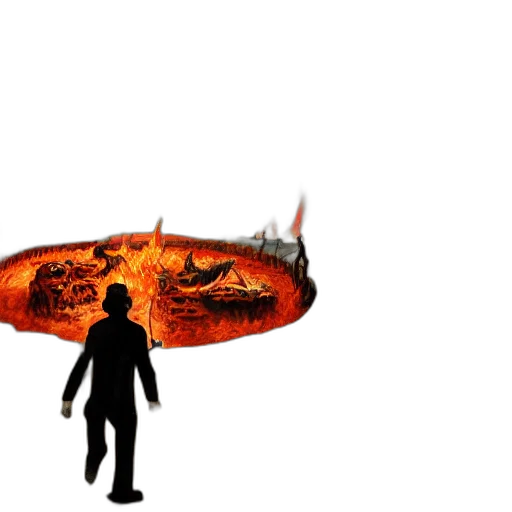 staff, concept art, 3d render, pixel art, comic book art, fire, outer space, man transparent PNG cut-out