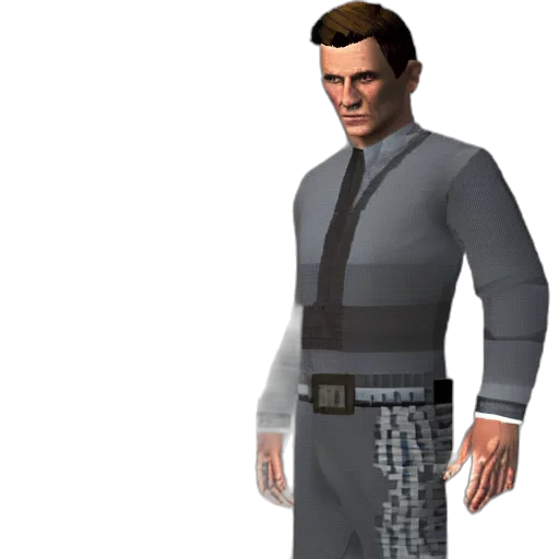 jacket, staff, robot, 3d render transparent PNG cut-out